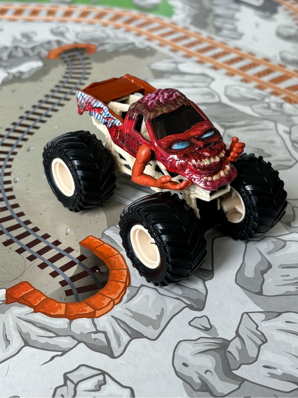 Monster Jam Red Zombie truck 1:64 Scale